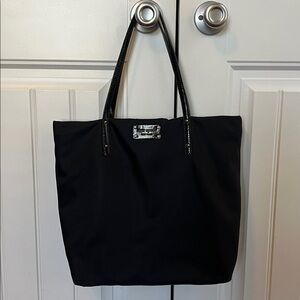 Kate Spade black nylon tote bag